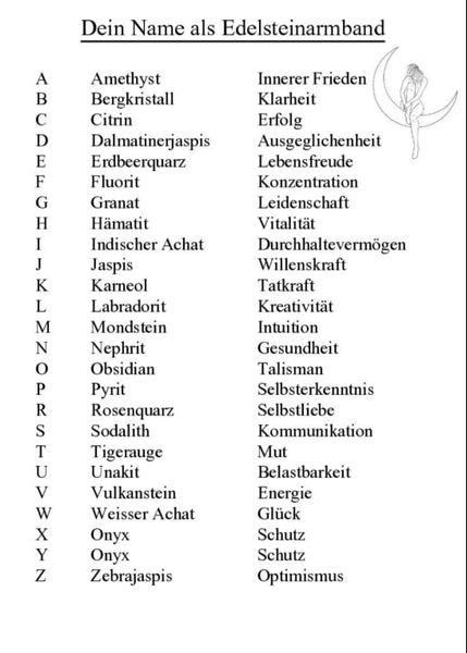 Dein Name als Edelsteinarmband | Kristallarmband | Gestalte dein Armband mit Kristallen