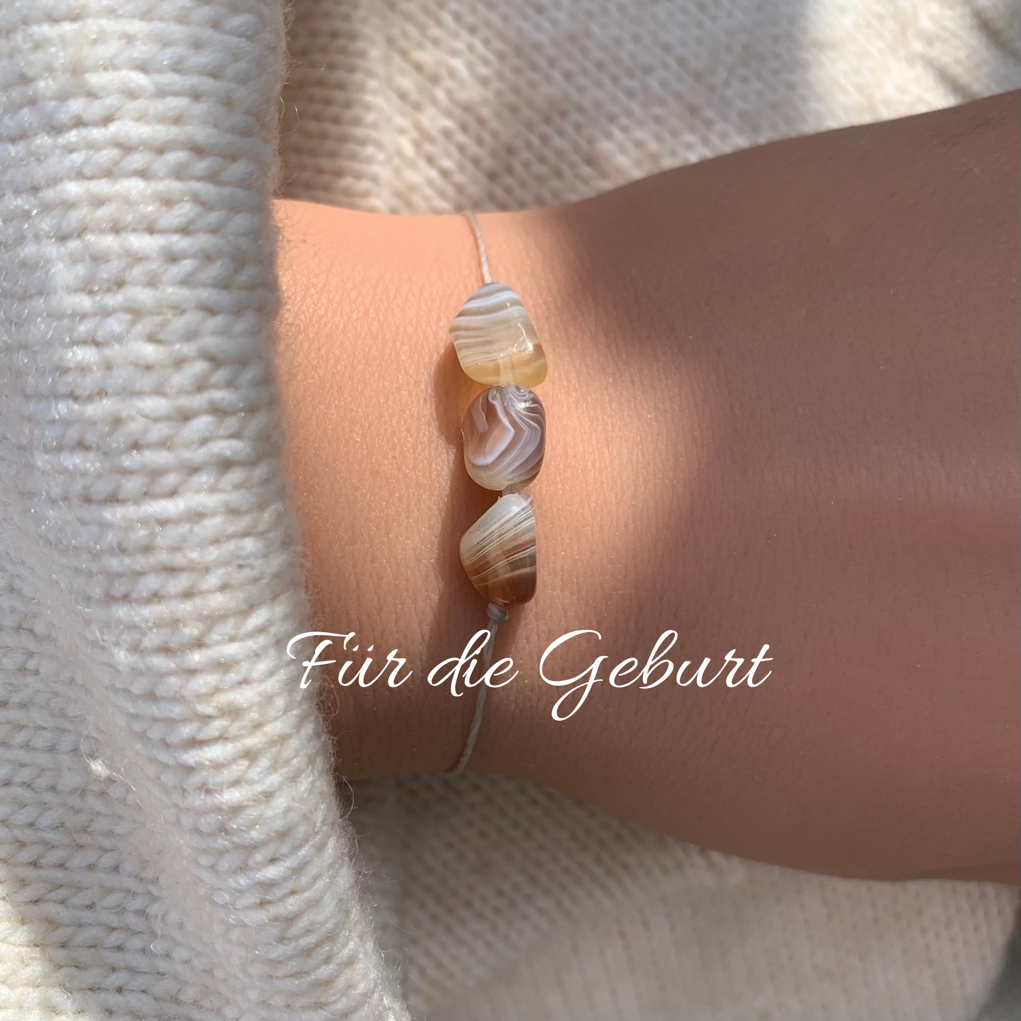 Schwangerschaft Geburt Schutzarmband personalisiert Pregnancy Armband Botswana Achat Edelsteine #23