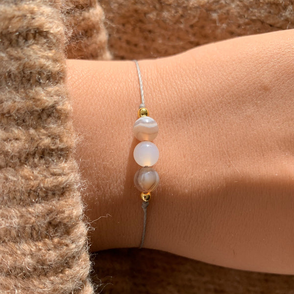 Schwangerschaft Geburt Schutzarmband |  Pregnancy Armband  Botswana Achat Edelsteine