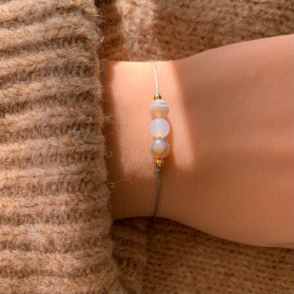 Schwangerschaft Geburt Schutzarmband |  Pregnancy Armband  Botswana Achat Edelsteine