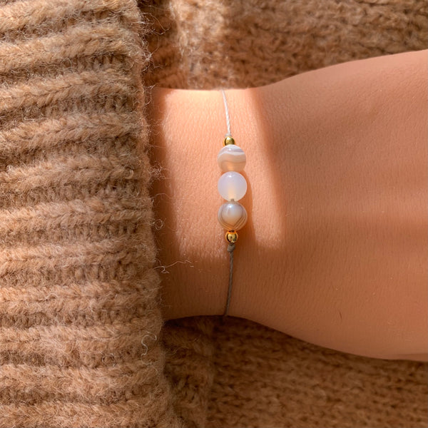 Schwangerschaft Geburt Schutzarmband personalisiert Pregnancy Armband Botswana Achat Edelsteine