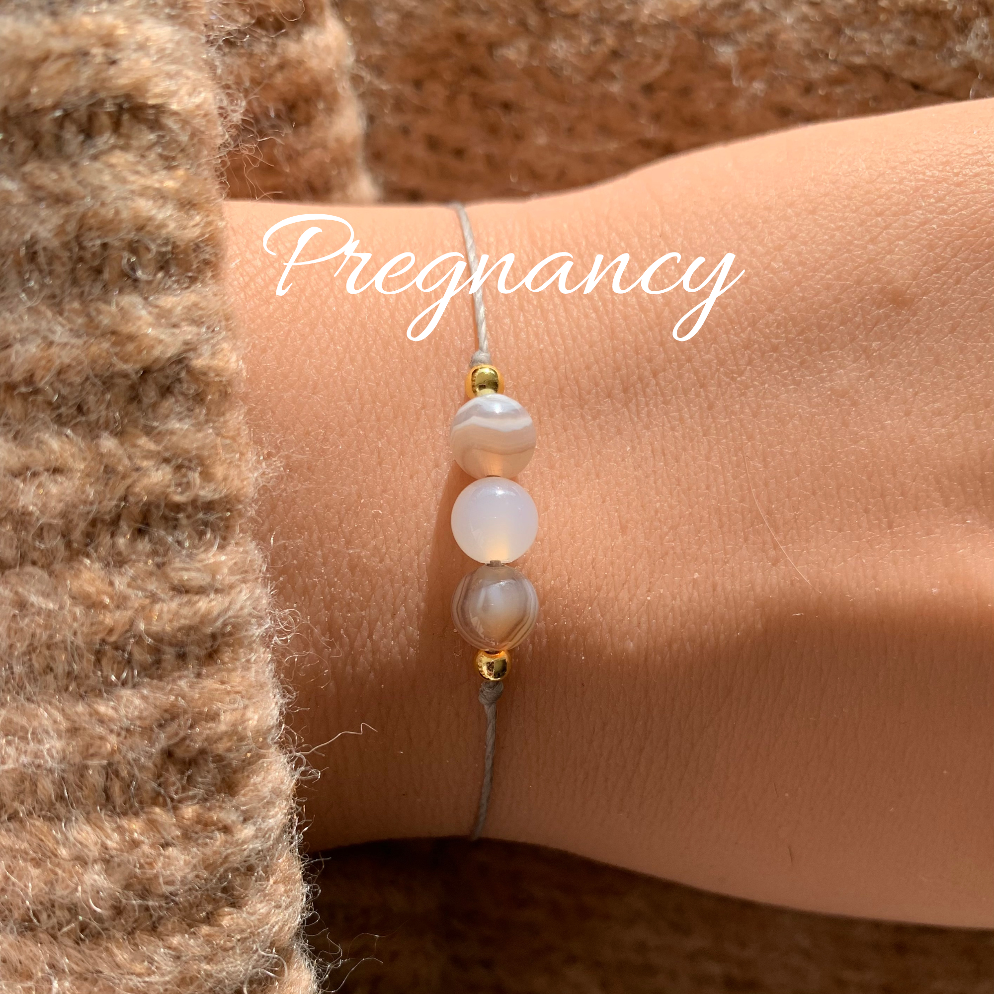 Schwangerschaft Geburt Schutzarmband personalisiert Pregnancy Armband Botswana Achat Edelsteine