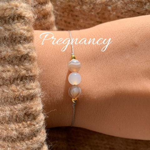 Schwangerschaft Geburt Schutzarmband personalisiert Pregnancy Armband Botswana Achat Edelsteine