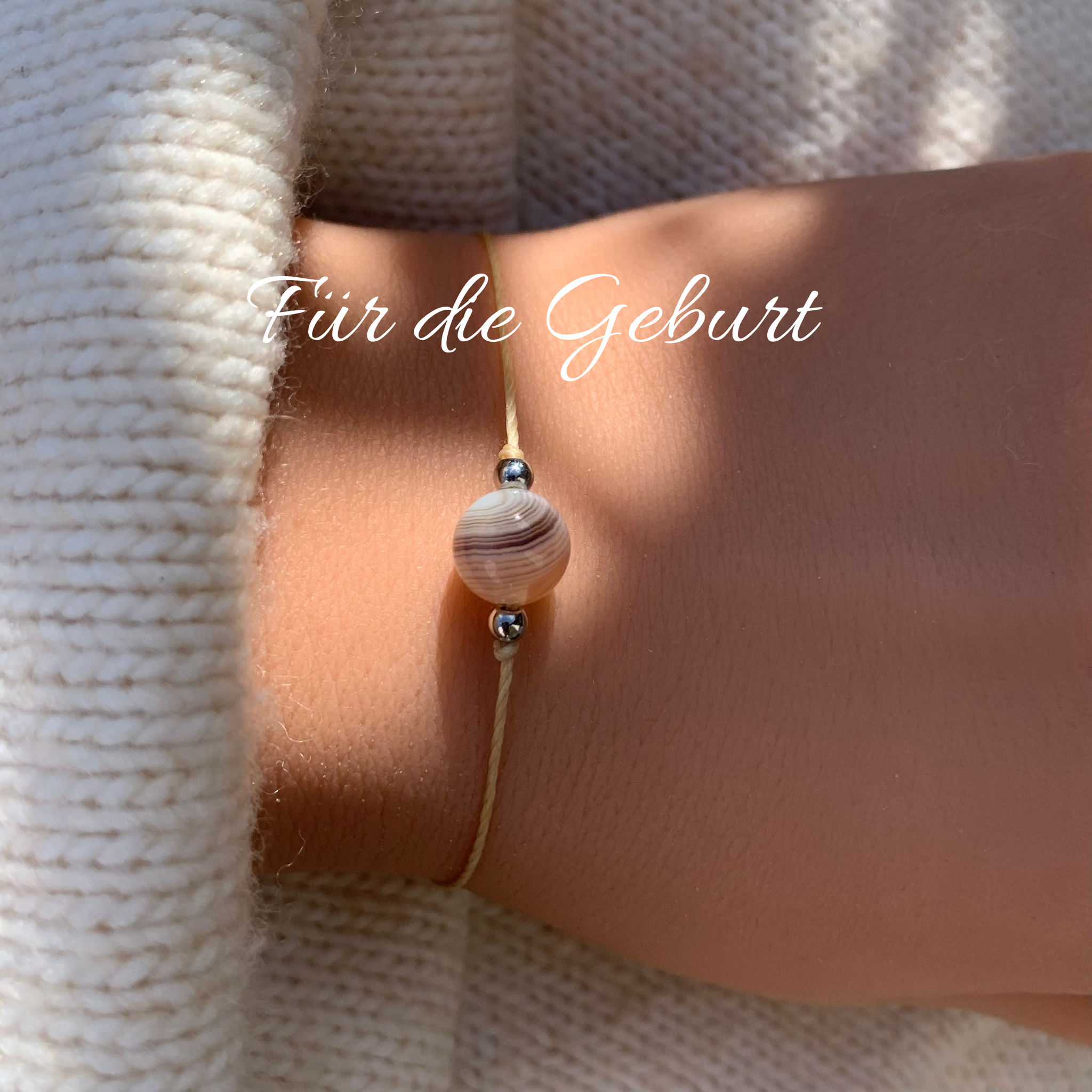 Schwangerschaft Geburt Schutzarmband personalisiert Pregnancy Armband Botswana Achat Edelsteine #22