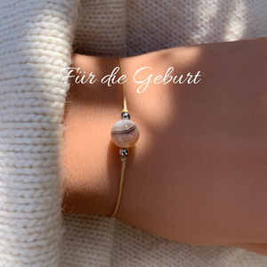 Schwangerschaft Geburt Schutzarmband personalisiert Pregnancy Armband Botswana Achat Edelsteine #22