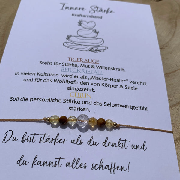 INNERE STÄRKE Armband • Kraftarmband • Mutmacher • Glücksarmband