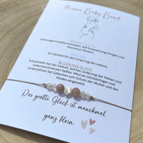 MAMA BABY BAND • Schutzstein für die Schwangerschaft & Geburt Armband