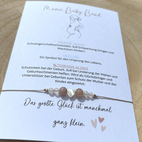 MAMA BABY BAND • Schutzstein für die Schwangerschaft & Geburt Armband