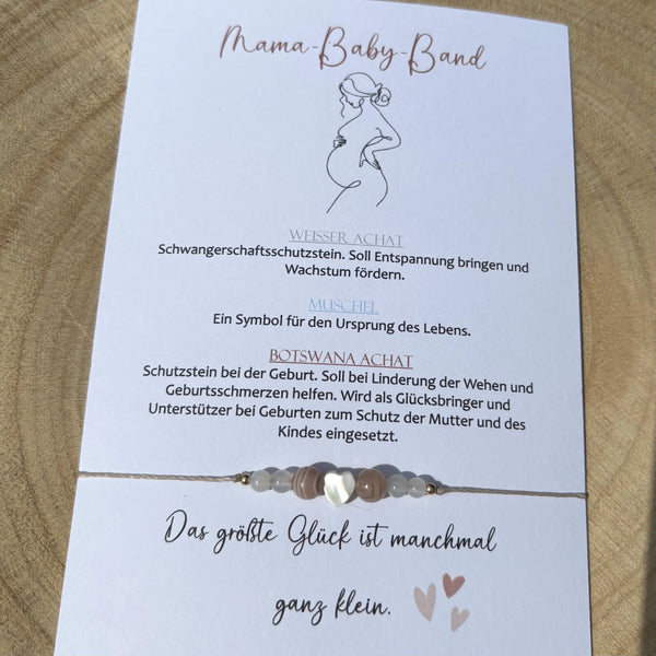 MAMA BABY BAND • Schutzstein für die Schwangerschaft & Geburt Armband