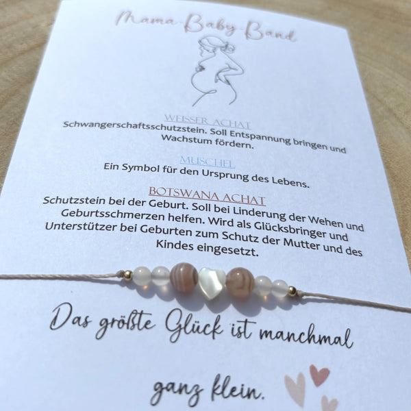 MAMA BABY BAND • Schutzstein für die Schwangerschaft & Geburt Armband