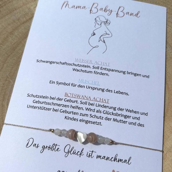 MAMA BABY BAND • Schutzstein für die Schwangerschaft & Geburt Armband