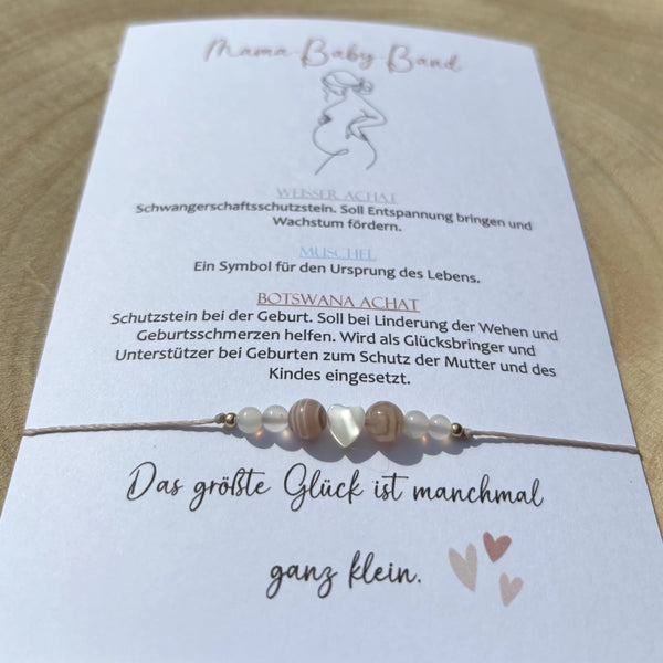 MAMA BABY BAND • Schutzstein für die Schwangerschaft & Geburt Armband