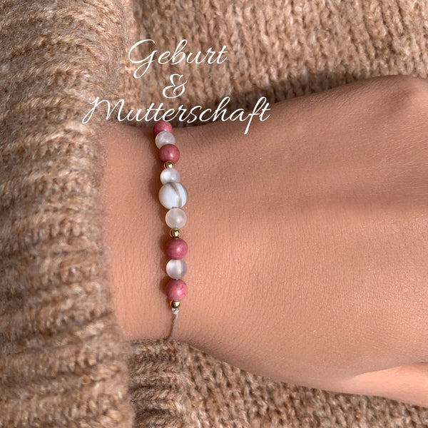 GEBURT MUTTERSCHAFT Schutzstein • Edelstein Armband
