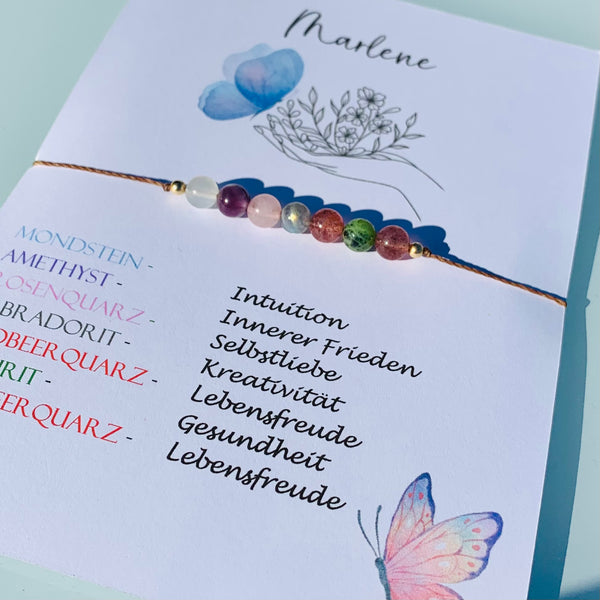 Dein Name als Edelsteinarmband | Kristallarmband | Gestalte dein Armband mit Kristallen