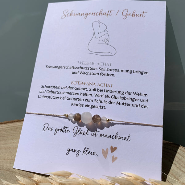 Schutzstein für Schwangerschaft Geburt • Babyparty Geschenk