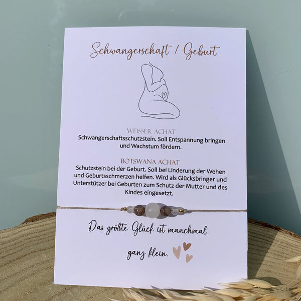 Schutzstein für Schwangerschaft Geburt • Babyparty Geschenk