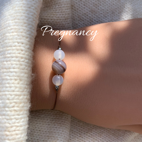 Schwangerschaft Geburt Schutzarmband personalisiert Pregnancy Armband Botswana Achat Edelsteine #24