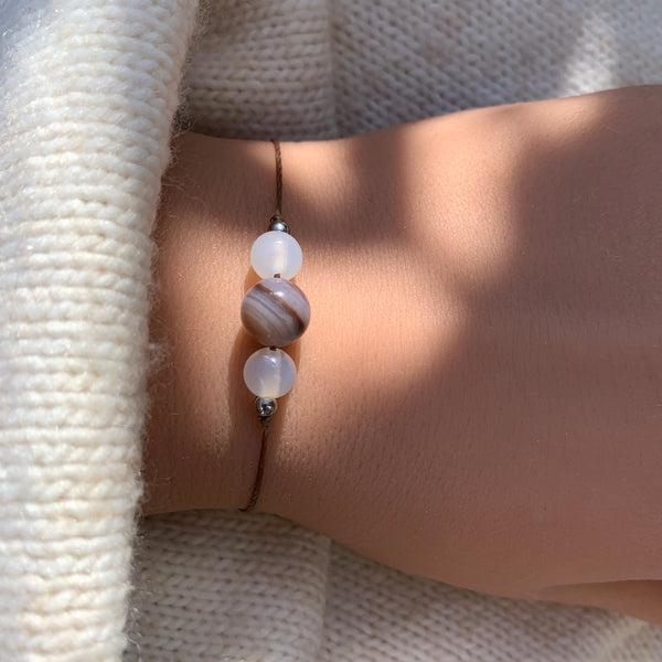 Schwangerschaft Geburt Schutzarmband personalisiert Pregnancy Armband Botswana Achat Edelsteine #24