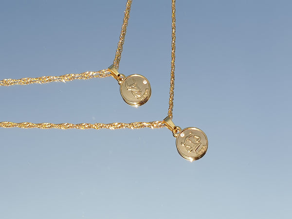 Sternzeichen medaillon Kette aus Edelstahl