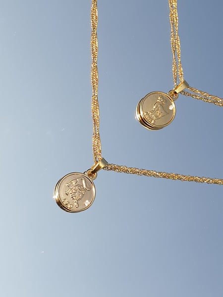 Sternzeichen medaillon Kette aus Edelstahl