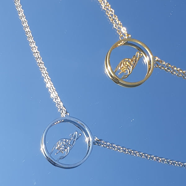 Symboler halsband i rostfritt stål