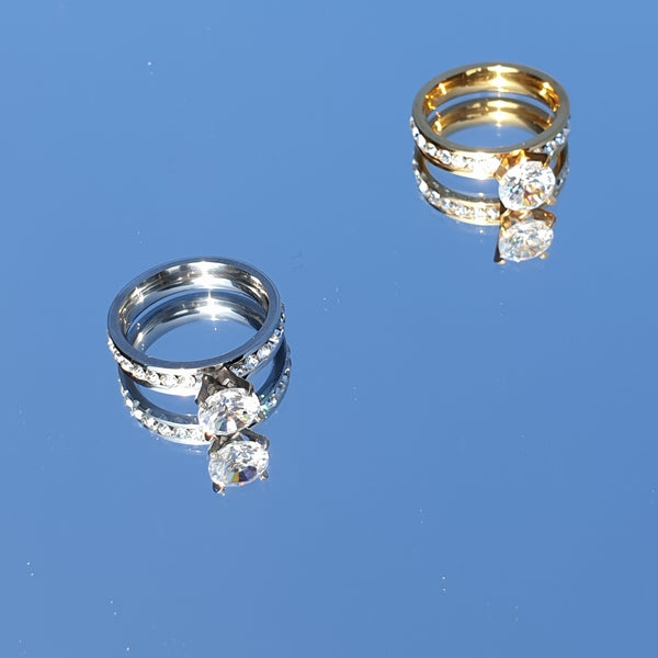 marry me - Ring aus EDELSTAHL mit Zirkonia