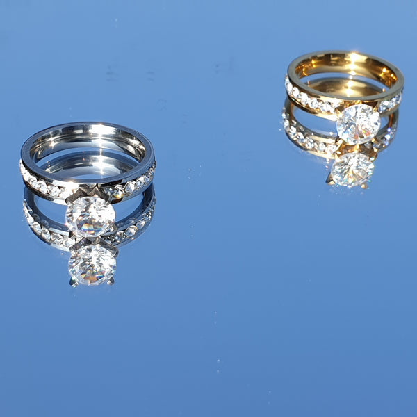 marry me - Ring aus EDELSTAHL mit Zirkonia