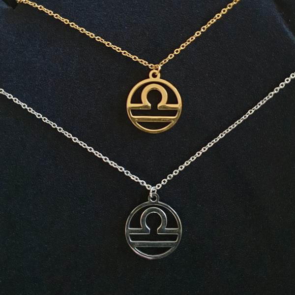 Sternzeichen Symbole Kette aus Edelstahl - groß