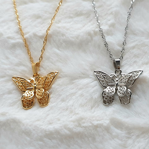 Collier papillon en acier inoxydable