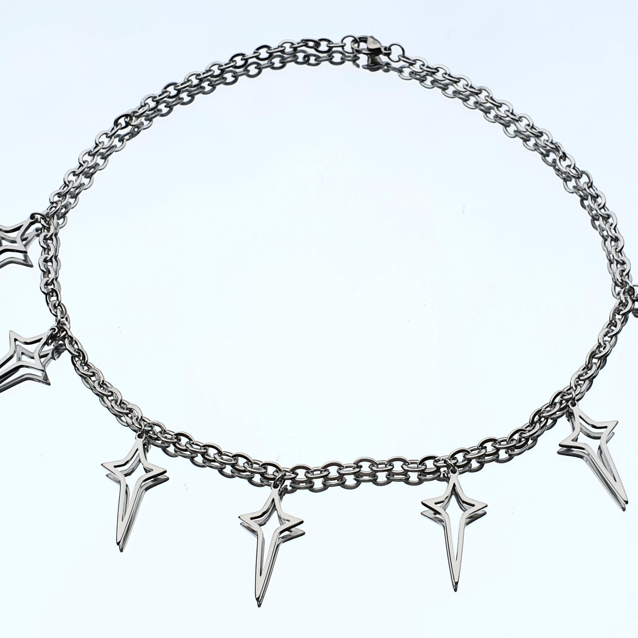Chaîne ras de cou en acier inoxydable en acier inoxydable avec pendentif croix