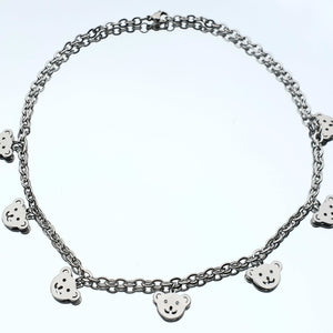 Chaîne ras du cou en acier inoxydable en acier inoxydable avec pendentif ours