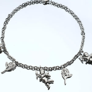 Chaîne ras de cou en acier inoxydable en acier inoxydable avec ange avec pendentif
