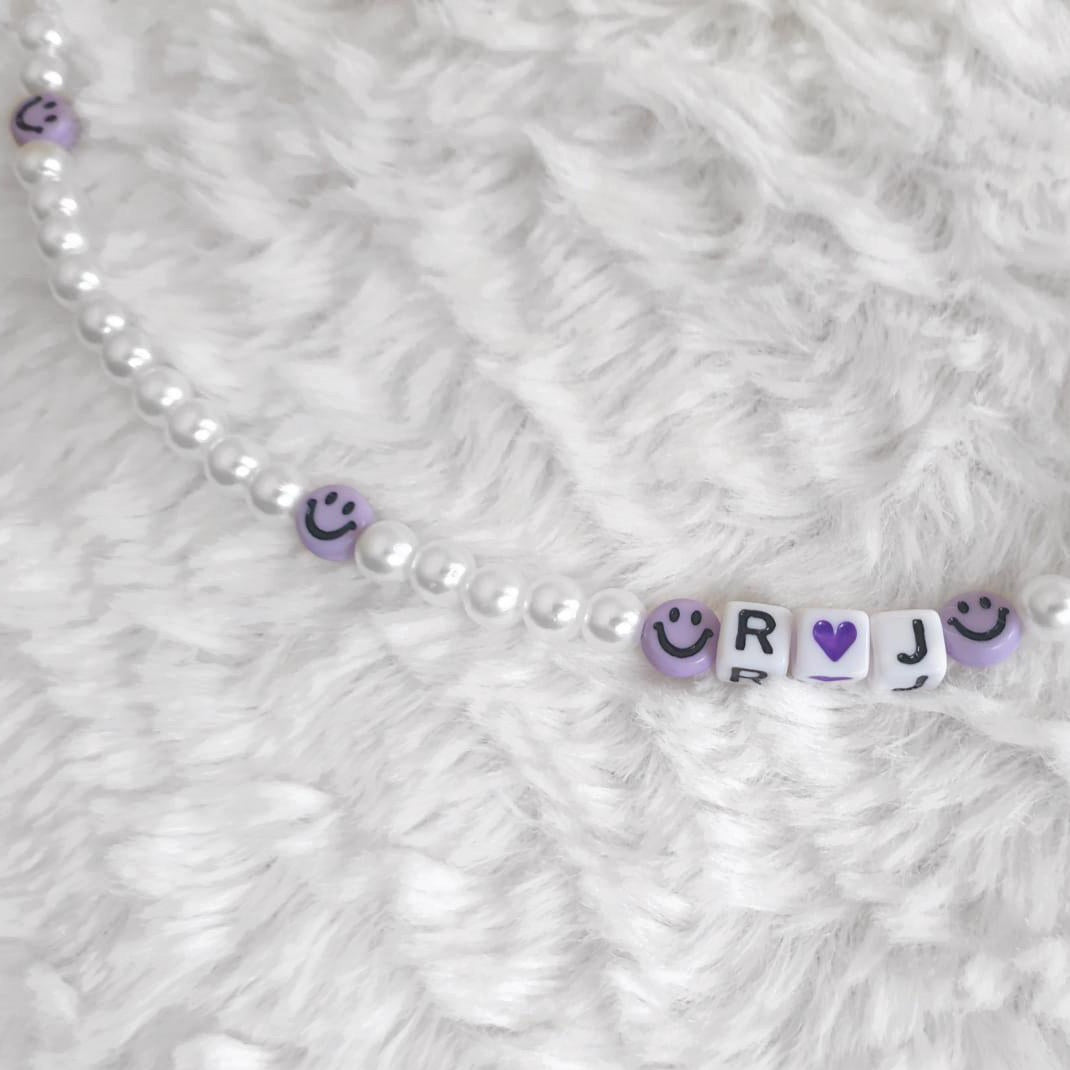 Glasperlenkette Namenskette Choker