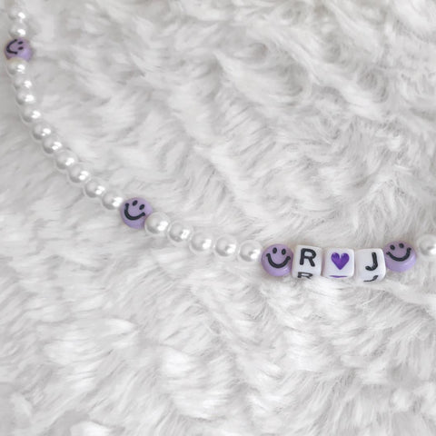 Glasperlenkette Namenskette Choker
