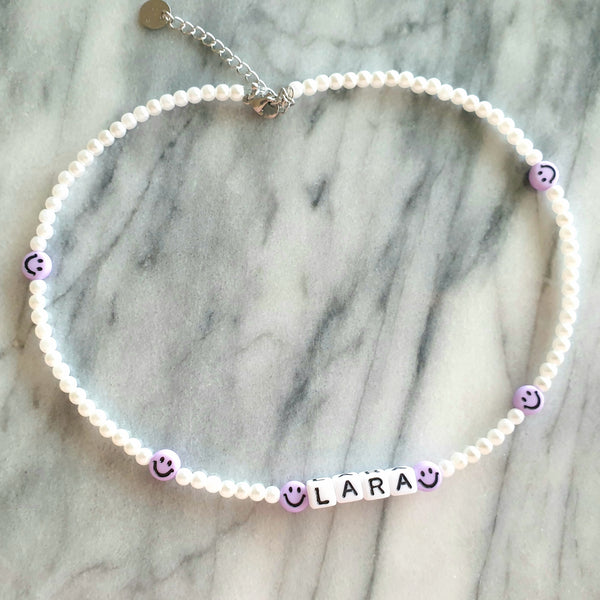 Glasperlenkette Namenskette Choker