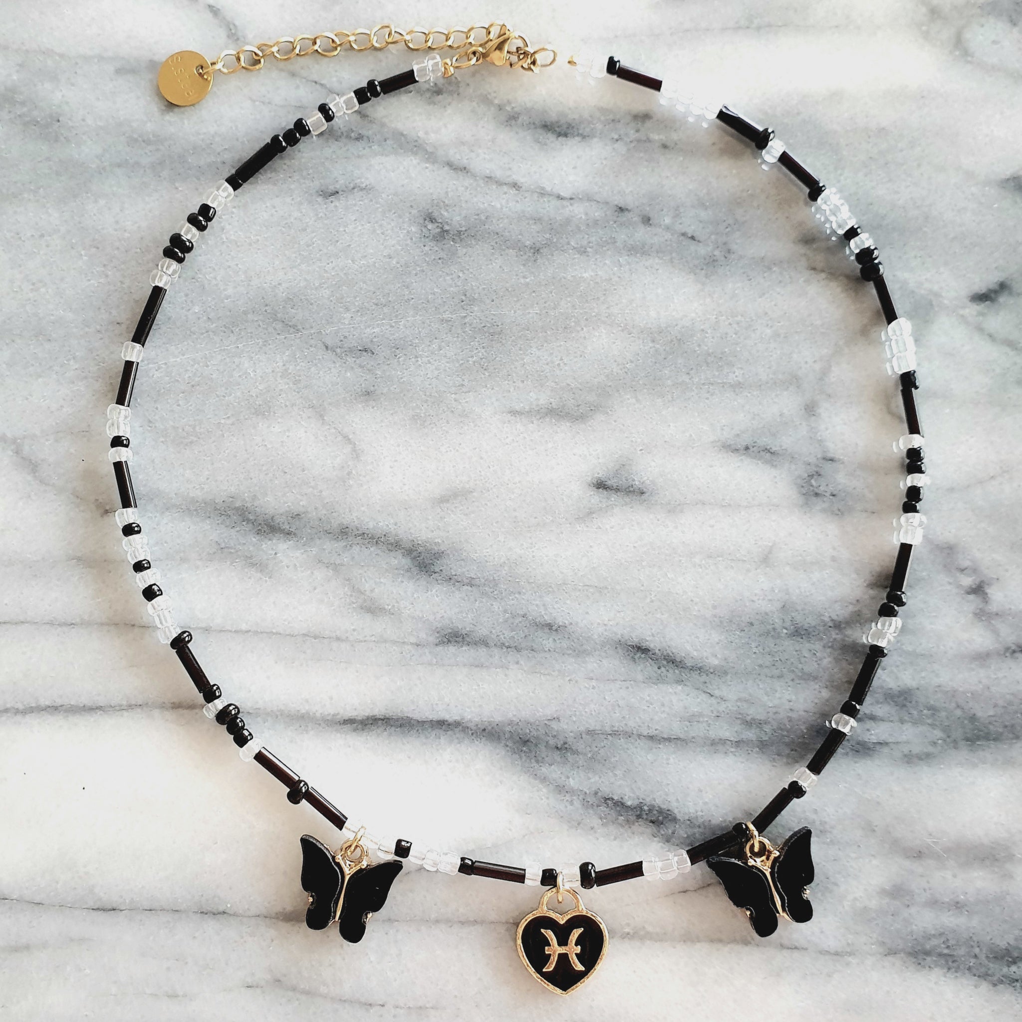 Sternzeichen Glasperlen Kette Choker