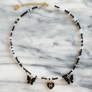 Sternzeichen Glasperlen Kette Choker