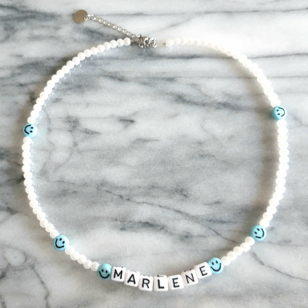 Glasperlenkette Namenskette Choker