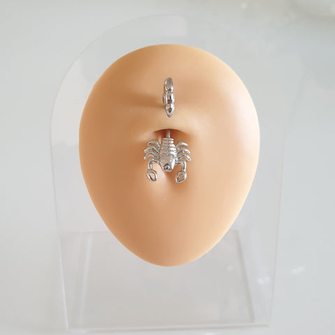 Piercing nombril en acier chirurgical 316L -Scorpion-