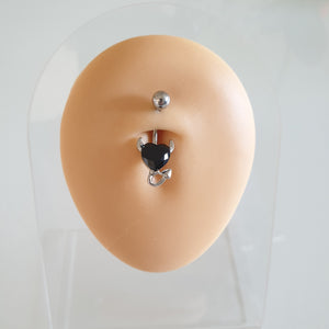 Bauchnabelpiercing aus 316L Chirurgenstahl -devil-