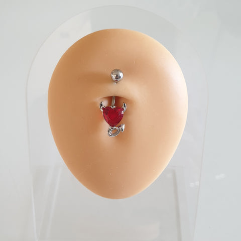 Piercing nombril en acier chirurgical 316L -diable-
