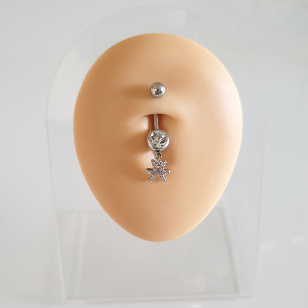 Bauchnabelpiercing aus 316L Chirurgenstahl mit Sternzeichen