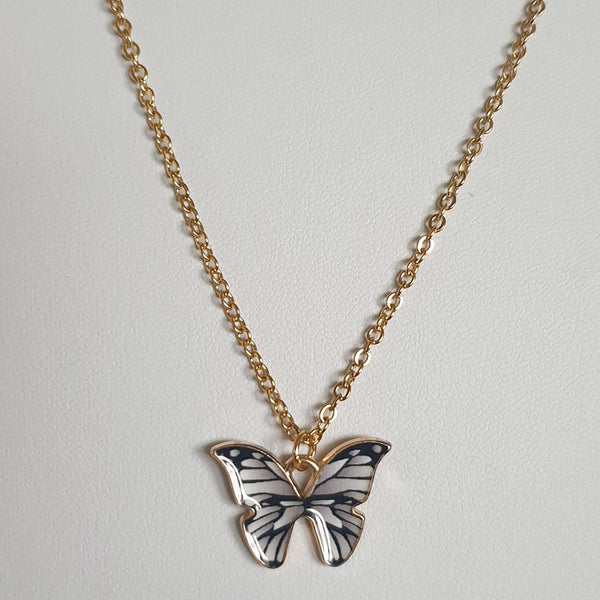 Fantasy butterfly - Halsketten aus Edelstahl in verschiedene Farben