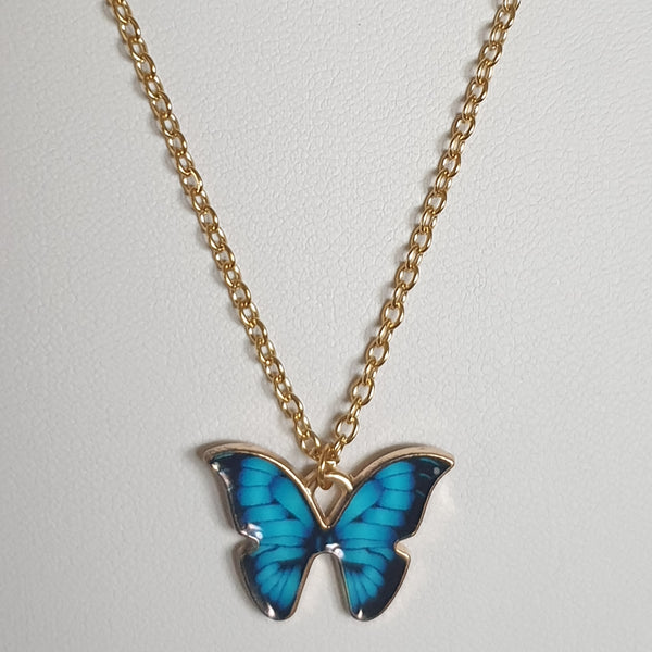 Fantasy butterfly - Halsketten aus Edelstahl in verschiedene Farben
