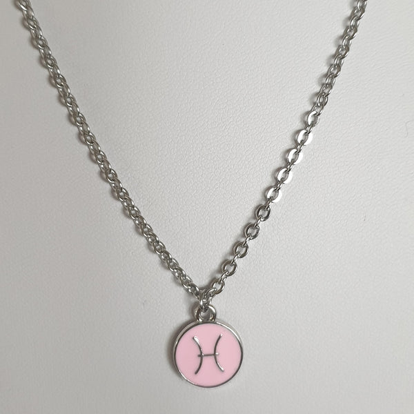 Sternzeichen Kette aus Edelstahl - viele Farben - Silber