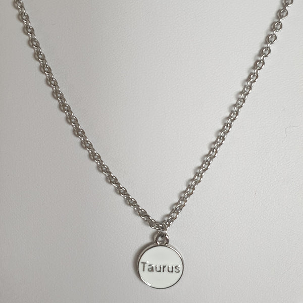 Sternzeichen Kette aus Edelstahl - viele Farben - Silber
