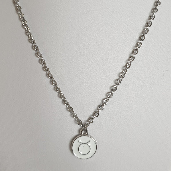 Sternzeichen Kette aus Edelstahl - viele Farben - Silber
