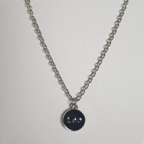 Sternzeichen Kette aus Edelstahl - viele Farben - Silber
