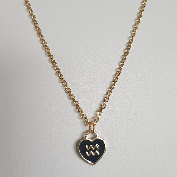 Sternzeichen Kette aus Edelstahl - Herz