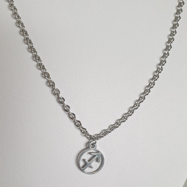 Sternzeichen Symbole Kette aus Edelstahl - klein